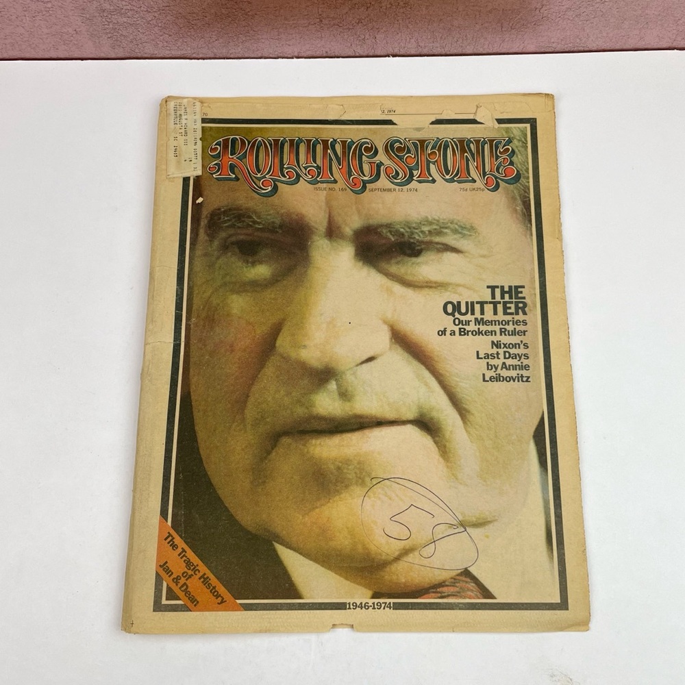 Vintage Rolling Stone Magazine Richard Nixon President September 12, 1974